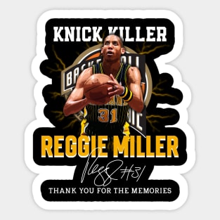 Reggie Miller Choke Sign Basketball Legend Signature Vintage Retro 80s 90s Bootleg Rap Style Sticker